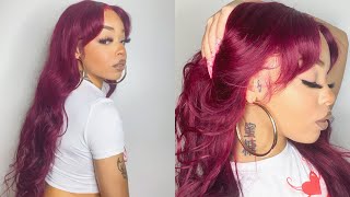 Bomb A$$ Wig Install + Curtain Bangs | Ft Tinashe Hair