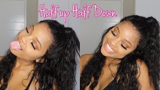 Half Up Half Down Hairstyle With A 360 Lace Wig Ft Upretty Hair