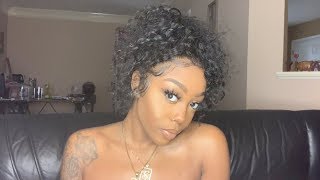 How To Acheive A Natural Curly Bun / Ponytail With A 360 Lace Wig | Ft. Elva Wigs