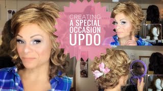 Wig Styling: Creating A Special Occasion Updo On A Synthetic Wig  | Demo | #Winterwigcoaching