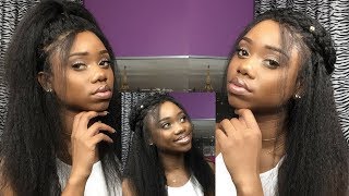 Natural Hair Blow Out?! || Kinky Straight Lace Wig || Bestlacewig Hair Review