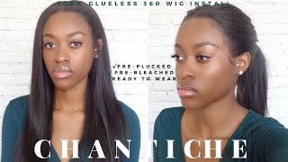 A Natural Everyday Look | Affordable Silky Straight 360 Lace Frontal Wig | Chantiche