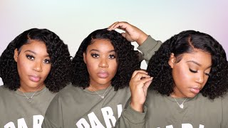 Summer Approved!!! I 360 Soft Curly Bob Lace Frontal Wig I Geniewishes