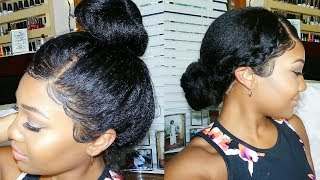 How To Style Kinky Straight Hair 360 Frontal Wig| 5 Different Styles