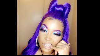 Cardi B Inspired Minnie Mouse Bow Bun Tutorial ||Synthetic Lacefront Wig