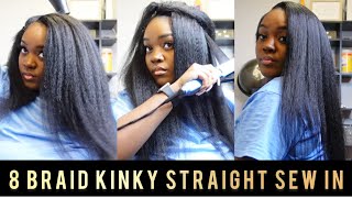 How To: Super Natural Sew In W/ Kinky Straight Bundles