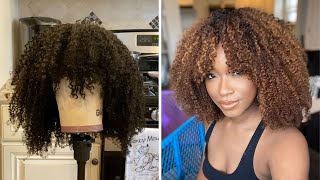 Black To Honey Blonde | Afro Kinky Curly Wig | Nia Wigs