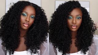 Big Curly Hair Under $50 | Outre Hd Lace Front Wig Dominica Ft Samsbeauty | Okemute Ugwuamaka