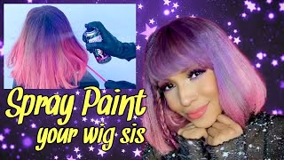 Spray Paint Your Wig Diy Wig Color Hack