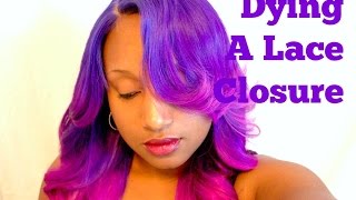 Pink & Purple Wig- Coloring A Lace Closure