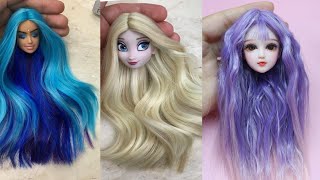 Barbie Doll Makeover Transformation ~ Diy Miniature Ideas For Barbie ~ Wig, Dress, Faceup, And More!