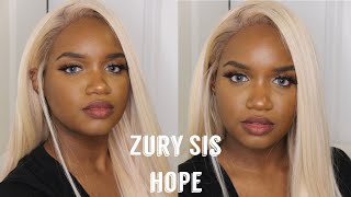 $35 Pre-Plucked Synthetic Wig | Zury Sis Hope | Strawberry Blonde Ft. Boulonguise Contacts