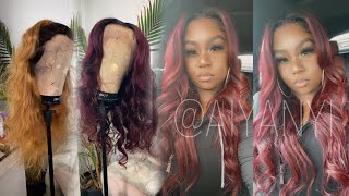 No Bleach Needed || Dying My Lacefront  Wig Burgundy || Water Color || Worldnewhair