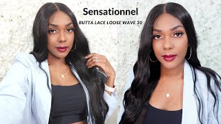 Easy, Long And Bomb! | Sensationnel Human Hair Blend Butta Hd Lace Front Wig - Loose Wave 30