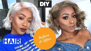 How I Coloured My Platinum White Wig To Ashy Blonde Grey | Addcolo Hair