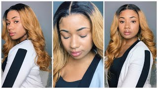 Ombre Honey Brown Lace Front Wig Human Hair Review + Install | Luvme Hair Review
