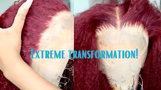 Extreme (Pre-Colored Knot) Transformation! Bleaching & Plucking A Pre-Dyed Wig Ft West Kiss Hair