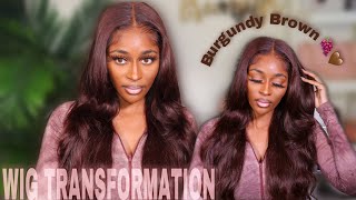 Burgundy Hair Color Tutorial | Beginner Friendly Glueless Hd Lace Closure Wig | West Kiss Hair