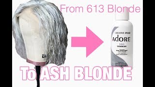 How To Dye Your Wig Ash Blonde/Grey (Detailed ) Diy | Water Color Method | Lydia Agnes