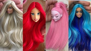 Amazing Mermaid Doll Transformation ~ Diy Miniature Ideas For Barbie ~ Wig, Dress, Faceup, And More!