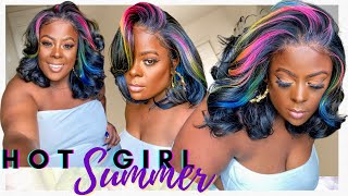 Synthetic But Make It Poppin  Pre Colored 13 X 6 Bob Under $60 || Zury Sis Lookbook