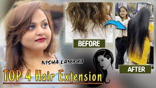 Top 4 Hair Extension | Thin Hair | Hair Wigs | Natural Hair | Nisha Lambha
