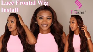 Install A Lace Frontal Wig, Plucking & Easy Diy Lace Tint Spray Ft.Tinashe Hair| 2022| Sa Youtuber