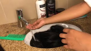 Peruvian Hair Wig Wash Routine ( Updated )| Kholiswa M| South African Youtuber