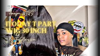200$ Amazon Human Hair Lace Front Wig | I Today T Part 30Inch