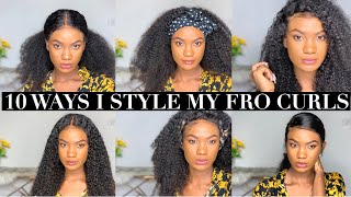 10 Easy Ways To Style A Curly Wig | 10 Easy Hairstyles For Fro Curls