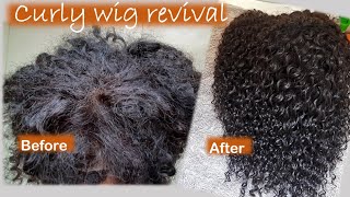 How To: Revive A Curly Weave/Wig | Curly Wig Maintenance |No Boiling