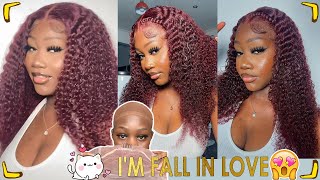 Perfect 99J Color Wig Reviewstep By Step Install✔️ | Pre-Dyed Burgundy Lace Wig❤️❤️Ft. #Recool Hair