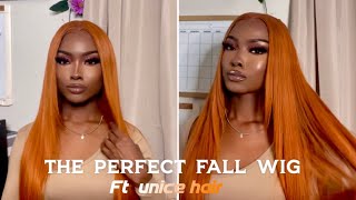 Bold Ginger Color Wig Install | Perfect Fall Wig Ft Unice Hair | @Beautyrebellion_