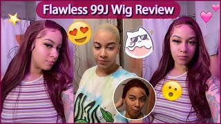 Highly Requested* 99J Burgundy Color Wig Review |13X4 Hd Melted Skin Transparent Lace Ft.Ulahair
