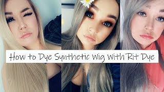 How To Dye A Synthetic Wig | Rit Dye Method.