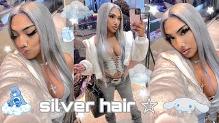 How To: Blonde To Silver Wig Color + Install ☆ Ft Yolissa Hair