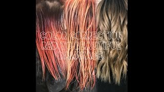 Color Correction (Red To Beautiful Balayage) + Tape In Hair Extensions