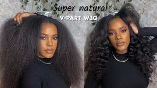 Quick & Easy New V-Part Wig W/Leave Out Tutorial Ft. Unice  Hair
