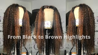 Wig Transformation: Ginger, Brown & Blonde Highlights Ft Clemyluxhair