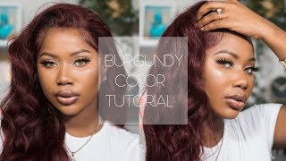 Fast And Easy Burgundy Color Tutorial|Vanlov Hair