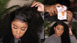 Tinted Foam! Does It Work I Glueless Install | Jerry Curly Lace Frontal Wig I Ft.Kriyyahair
