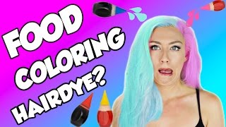 Beauty Hack Or Wack? Diy Hair Dye With Food Coloring | Diy Unicorn Hair | | Nicole Skyes