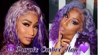 Amazon 613 Wig To Purple Ombre Using Watercolor Method | Licoville Human Hair