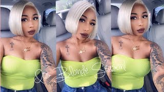 Attemping To Dye My 613 Wig Platinum Blonde| Ft. Unice Hair