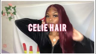 Bomb Burgundy Fall Color Wig Install Ft Celie Hair