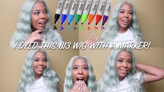 I Dyed This Wig With A Marker | Dying A Synthetic Wig With A Sharpie