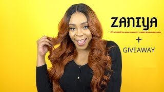 Sensationnel Synthetic Hair Empress Natural Deep Part Lace Front Wig- Zaniya +Giveaway /Wigtypes.Com