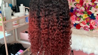 Dye Kinky Curly Hair Red ❤️