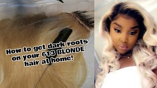 Brown Skin Women In Blonde!? Dark Roots On 613 Frontal At Home (Like A Pro!)