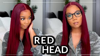 Hot Like Fire!  Grwm Must Have Pre-Colored Burgundy Wig For Summer! | West Kiss Hair